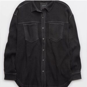 NWT Aerie Anytime Fave Lumberjane Waffle Shirt